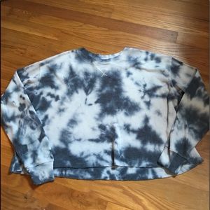 Hollister navy blue Tie-dye waffle long sleeve